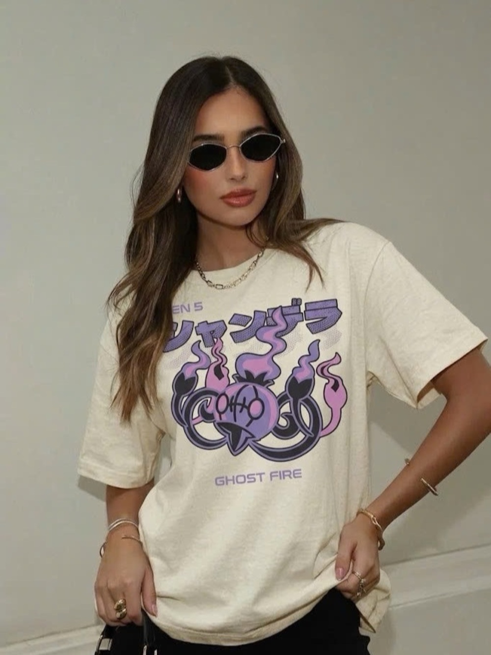 Chandelure Ghost Fire Japanese Anime Graphic T-Shirt